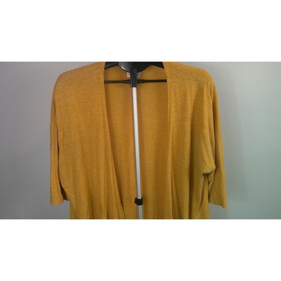 LuLaRoe Women’s Large Mustard Yellow Kimono – Lightweight Layering Piece - Picture 4 of 4